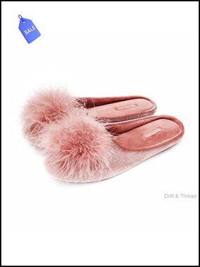 Fuzzy Velvet Memory Foam House Slippers Non Slip Indoor